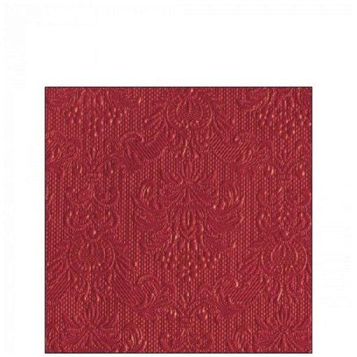 Elegance dark red dombornyomott papírszalvéta 25x25cm, 15db-os