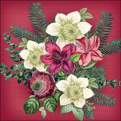   Ambiente Azalea and helleborus red papírszalvéta 33x33cm, 20db-os