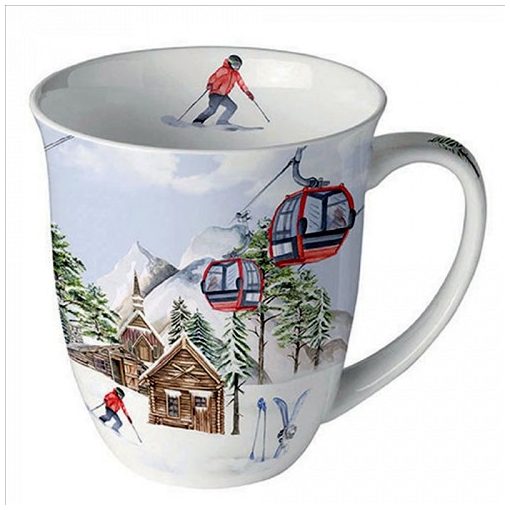 Ambiente Ski hut porcelánbögre 0,4l