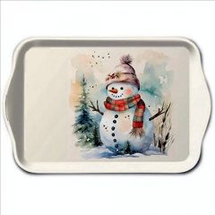 Ambiente Snowman in nature műanyag kistálca 13x21cm