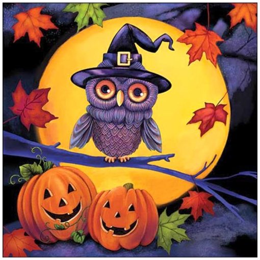 Ambiente Halloween owl papírszalvéta 33x33cm, 20db-os