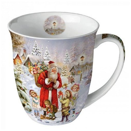 Santa bringing presents porcelánbögre 0,4l