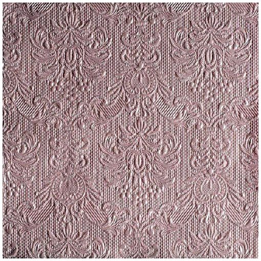 Elegance pearl pink dombornyomott papírszalvéta 33x33cm, 15db-os