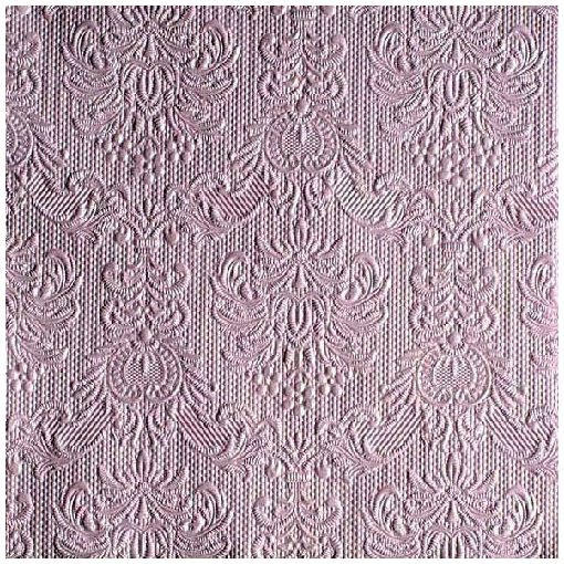 Elegance pearl lilac dombornyomott papírszalvéta 33x33cm, 15db-os