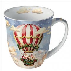 Ambiente Santa's air balloon porcelánbögre 0,4l