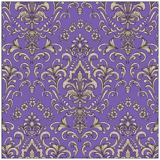 Ambiente Baroque ornament purple papírszalvéta 33x33cm, 20db-os