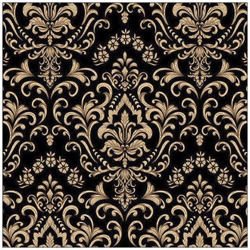 Ambiente Baroque ornament black papírszalvéta 33x33cm, 20db-os