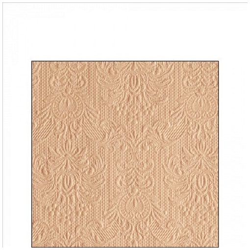 Ambiente Elegance beige dombornyomott papírszalvéta 25x25cm, 15db-os