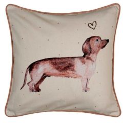 Párnahuzat 40x40cm, 100% pamut, Dachshund Love