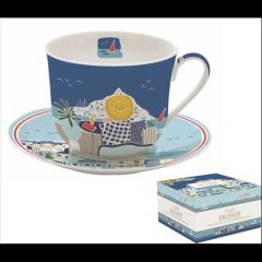   Porcelán reggelizőcsésze+alj 400ml, dobozban, Sea Dreams, Atmosphere