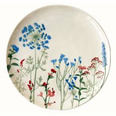 Porcelán lapostányér 26cm, Mille Fleurs Blue