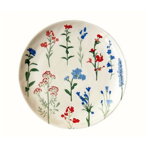 Porcelán desszerttányér 21cm, Mille Fleurs Blue