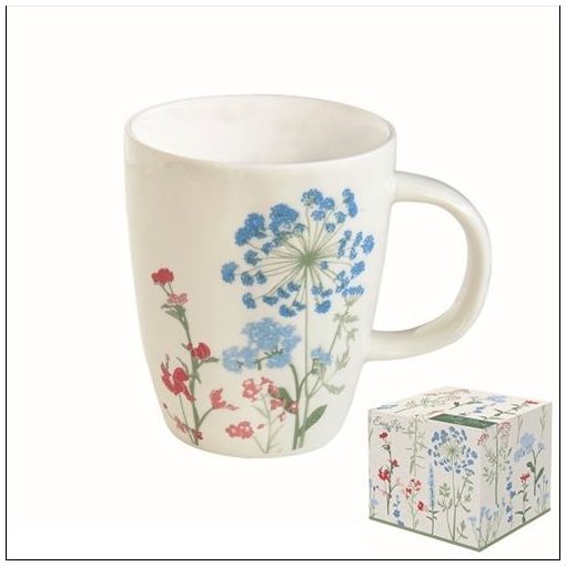 Porcelánbögre 350ml, dobozban, Mille Fleurs Blue