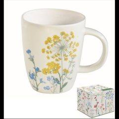 Porcelánbögre 350ml, dobozban, Mille Fleurs Yellow