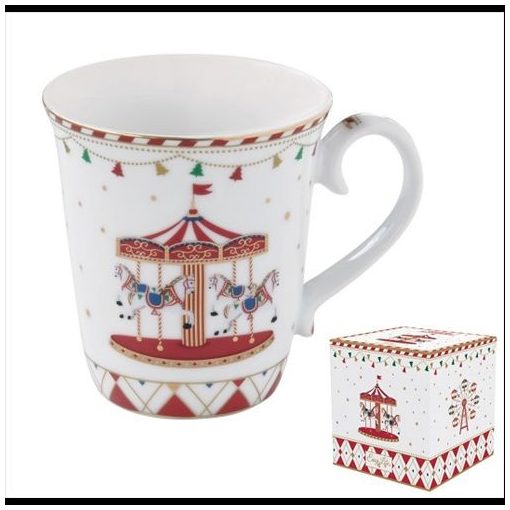 Porcelánbögre 275ml, dobozban, Christmas Wonderland