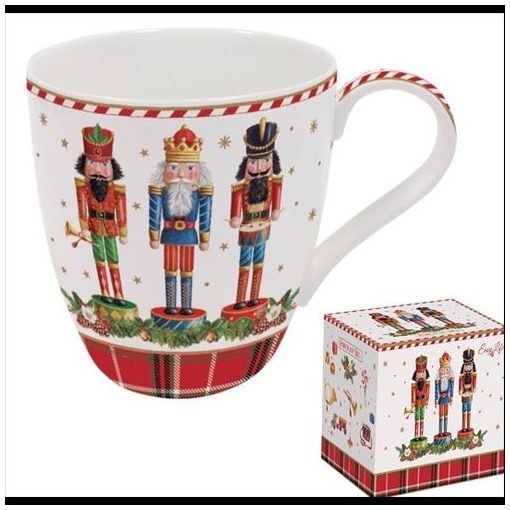 Porcelánbögre 350ml, dobozban, Vintage Nutcracker