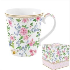 Porcelánbögre 275ml, dobozban, Garden Joy