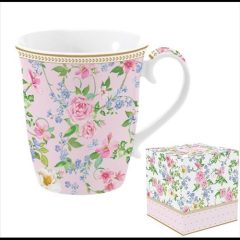 Porcelánbögre 275ml, dobozban, Garden Joy