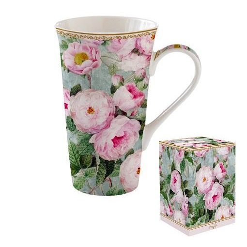 Porcelánbögre 600ml, dobozban, Roses in Bloom