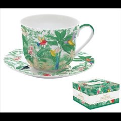   Porcelán reggelizőcsésze + alj 400ml, dobozban, Exotic Heaven, Atmosphere