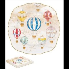 Porcelán desszerttányér 20cm dobozban, Air Balloons