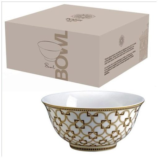 Pozzi Milano Porcelántál 15cm, dobozban, Déco