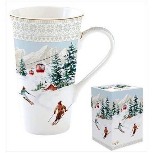 Porcelánbögre 600ml, dobozban, Chalet