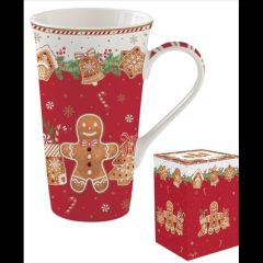 Porcelánbögre 600ml, dobozban, Fancy Gingerbread