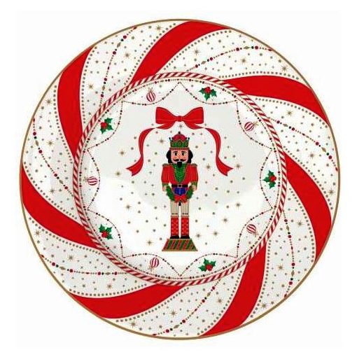 Porcelán desszerttányér 19cm, Nutcracker Twist