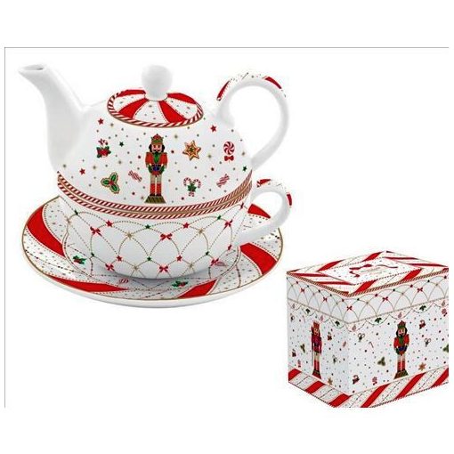 Porcelán egyszemélyes teáskészlet 350ml, +350ml, donozban, Nutcracker Twist