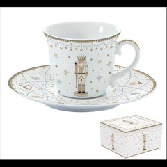 Porcelán teáscsésze+alj 200ml dobozban, Royal Nutcracker