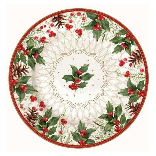 Porcelán desszerttányér 19cm, Christmas Berries