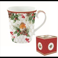 Porcelánbögre 275ml, dobozban, Christmas Berries