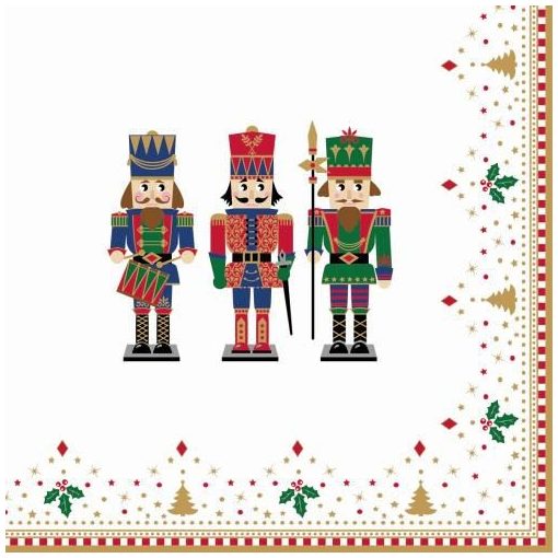 Papírszalvéta 33x33cm, Nutcrackers, 20db-os