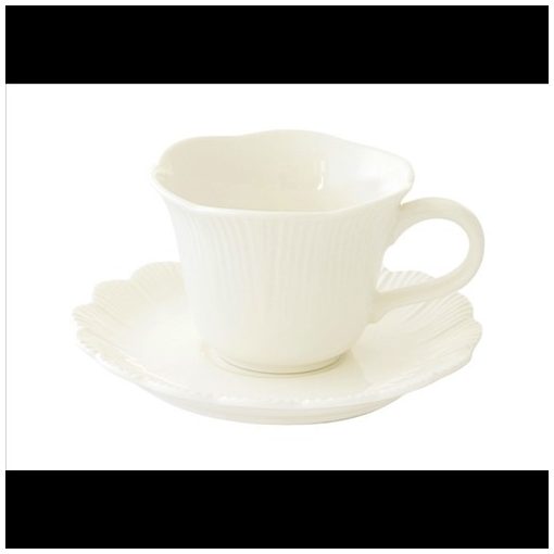 Easy Life-Nuova Porcelán eszpresszócsésze+alj 110ml, Fleuri white