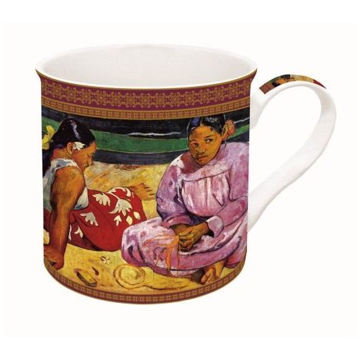 Porcelánbögre dobozban, 300ml, Gauguin: Tahiti nők a parton