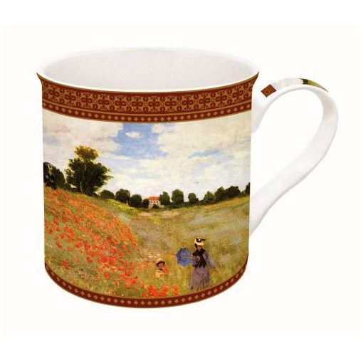 Porcelánbögre dobozban 300ml, Monet: Pipacsmező