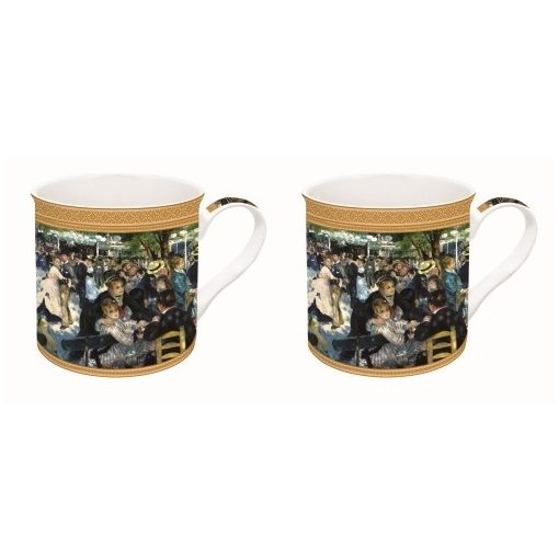 Porcelán bögreszett 2db-os dobozban, 300ml, Renoir: Bál a Le moulin de la Galette-nél