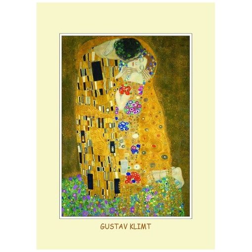 Reprodukció 15x21cm, Klimt: The Kiss